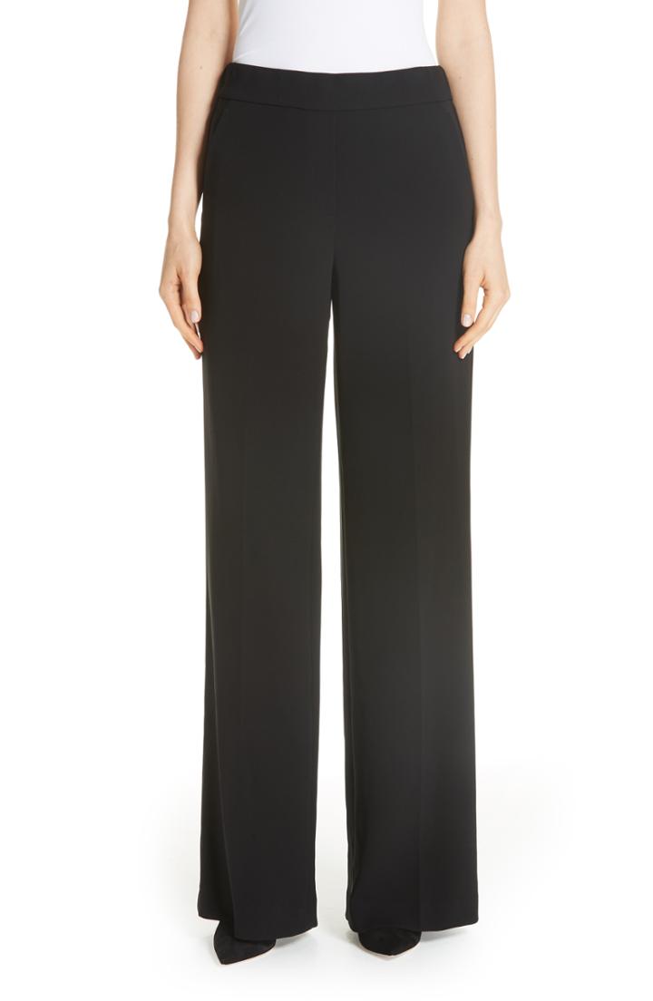 Women's Theory Talbert Admiral Crepe Wide Leg Pants - Black