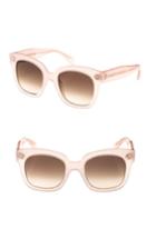 Women's Celine 54mm Square Sunglasses - Milky Pink/ Brown