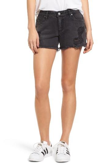Women's Sun & Shadow Fray Hem Denim Shorts