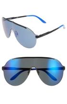 Men's Carrera Eyewear 135mm Shield Sunglasses - Black/ Matte/ Grey Mirror