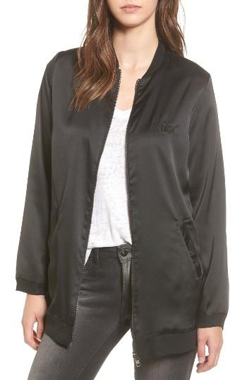 Women's Lira Clothing Speakeasy Reversible Bomber - Black