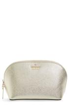 Kate Spade New York Cameron Street - Small Abalene Leather Cosmetics Case, Size - Shimmer Blue