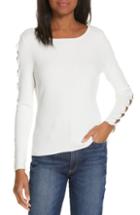 Women's Milly Cutout Sleeve Sweater, Size - White