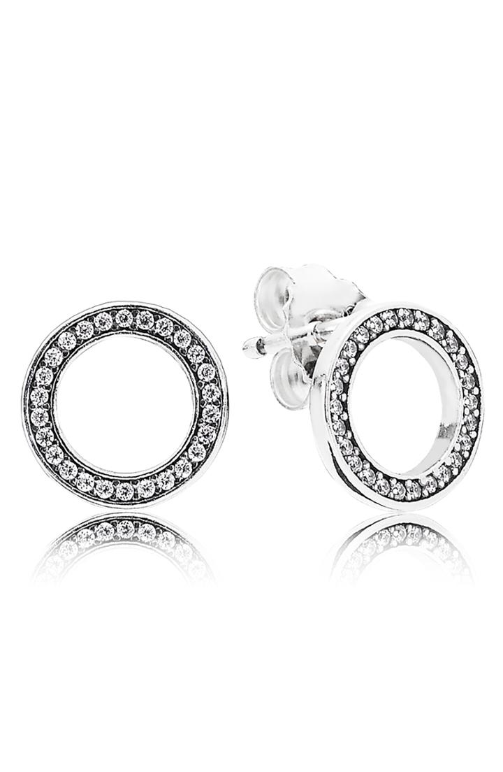 Women's Pandora 'forever Pandora' Cubic Zirconia Stud Earrings
