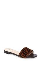 Women's Fendi Logo Slide Sandal .5us / 35eu - Brown