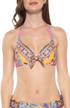 Women's Becca Tapestry Bloom Underwire Bikini Top - Yellow