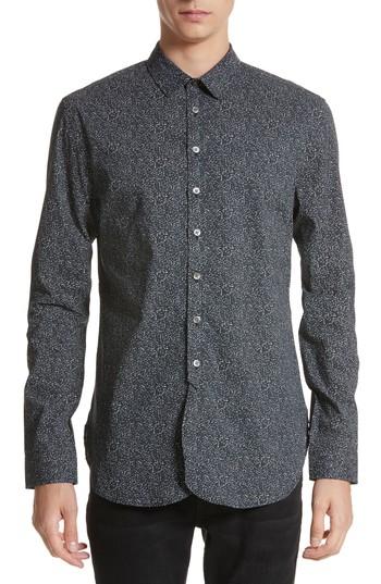 Men's John Varvatos Collection Dot Print Shirt - Black