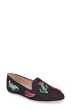 Women's Kate Spade New York Saville Embroidered Loafer .5 M - Blue