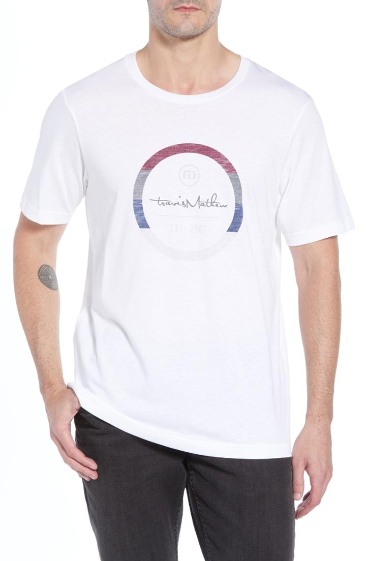 Men's Travis Mathew Wheels Logo Graphic T-shirt - White