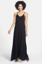 Petite Women's Loveappella Maxi Dress, Size P - Black