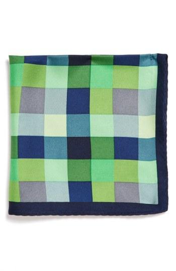 Men's Original Penguin 'irving Plaid' Silk Pocket Square