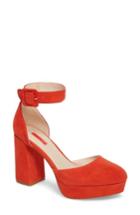 Women's Topshop Ankle Strap Platform Sandal .5us / 36eu - Red