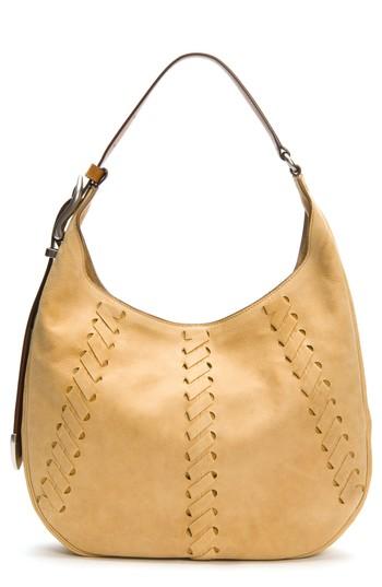 Frye Jacqui Whipstitch Leather Hobo - Yellow