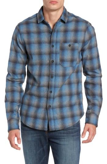 Men's Jeremiah Delta Regular Fit Brushed Crepe Sport Shirt - Blue