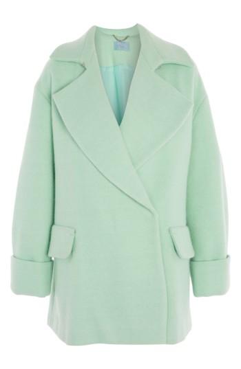 Women's Topshop Swing Coat - Green