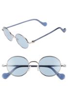 Women's Moncler 49mm Round Metal Sunglasses -