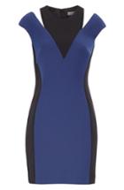 Women's Versace Cutout Colorblock Dress Us / 40 It - Blue