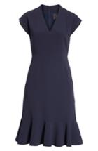 Women's Max Mara Porta Ruffle Hem Dress - Blue