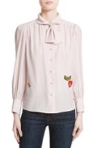 Women's Harvey Faircloth Boy Scout Patch Silk Blouse