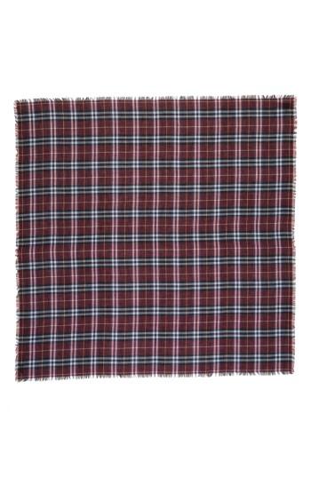 Women's Burberry Castleford Check Wool & Modal Scarf, Size - Red