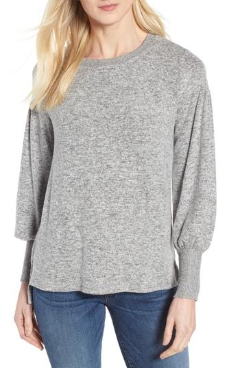 Women's Gibson Blouson Sleeve Cozy Fleece Pullover, Size - Grey