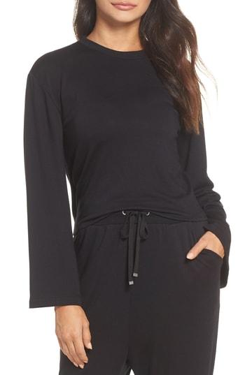 Women's Make + Model Tie Back Kimono Sleeve Top, Size - Black