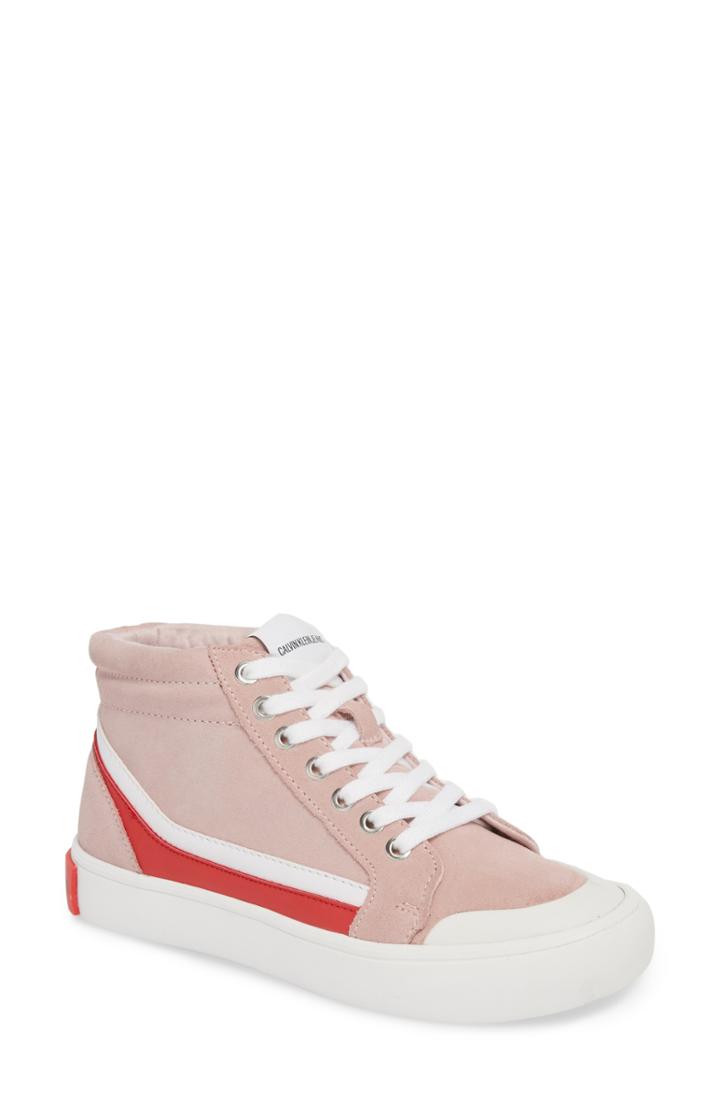 Women's Calvin Klein Jeans High Top Sneaker .5 M - Red