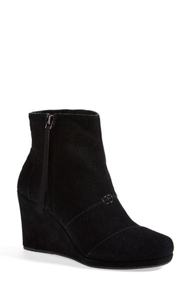 Women's Toms 'desert' Wedge High Bootie .5 M - Black
