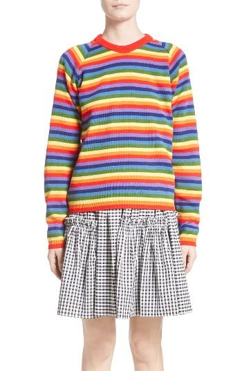 Women's Molly Goddard Charlie Rainbow Sweater - Red