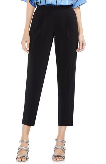 Women's Vince Camuto Front Pleat Milano Twill Pants - Black