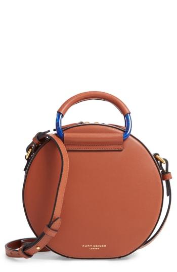 Kurt Geiger London Harriet Leather Circle Crossbody Bag - Brown