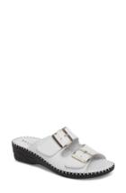 Women's David Tate Sol Sandal M - White