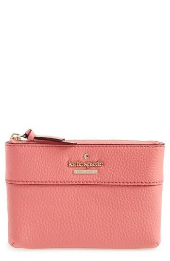 Women's Kate Spade New York Jackson Street Mila Leather Zip Pouch - Pink