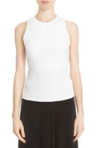 Women's Cushnie Et Ochs Silk Lace-up Back Crop Top - White