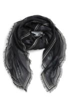 Men's Alexander Mcqueen Peacock Feather Skull Scarf