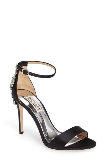 Women's Badgley Mischka Bartley Ankle Strap Sandal .5 M - Black