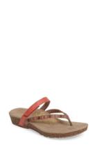 Women's Aetrex Elia Wedge Flip Flop .5 M - Coral
