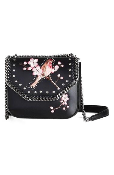 Stella Mccartney Black Falabella Box Bird Shoulder Bag - Black