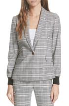 Women's Ted Baker London Ted Working Title Kimm Contract Cuff Check Blazer - Grey