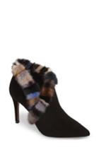 Women's Donald J Pliner Renata Genuine Mink Fur Trim Bootie M - Black