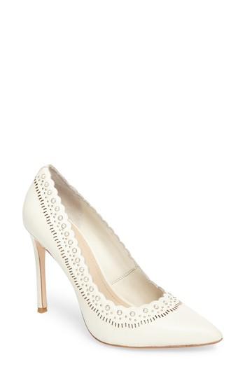 Women's Pour La Victoire Cerella Embellished Pump M - White