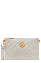 Versace Tribute Icon Quilted Leather Pouch - Ivory
