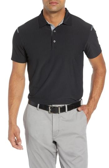 Men's Bobby Jones Ergon Fit Golf Polo, Size Small - Black