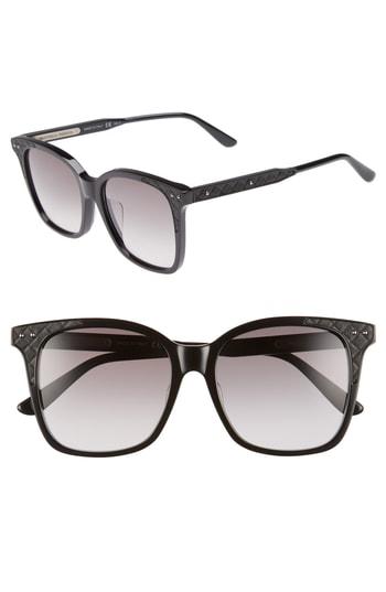 Women's Bottega Veneta 52mm Oversized Sunglasses - Black