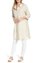Women's Eileen Fisher Stripe Tunic Top, Size - Beige
