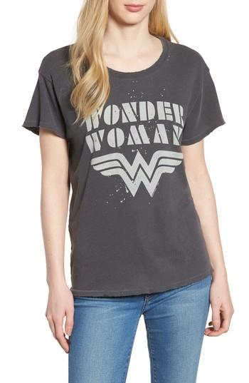 Women's Junk Food Wonder Woman Tee - Black