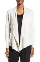 Women's Eileen Fisher Silk & Organic Cotton Angle Front Sweater Jacket