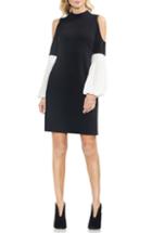 Women's Vince Camuto Chiffon Sleeve A-line Dress, Size - Black