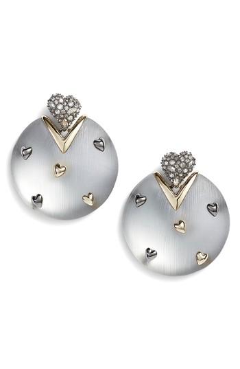 Women's Alexis Bittar Crystal Heart & Lucite Drop Earrings