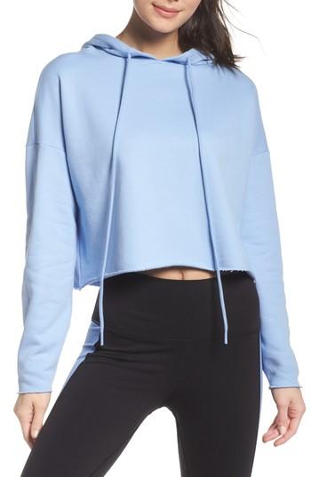 Women's Alo Box Crop Hoodie - Blue